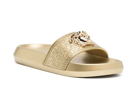 versace jeans slippers goud|versace slippers.